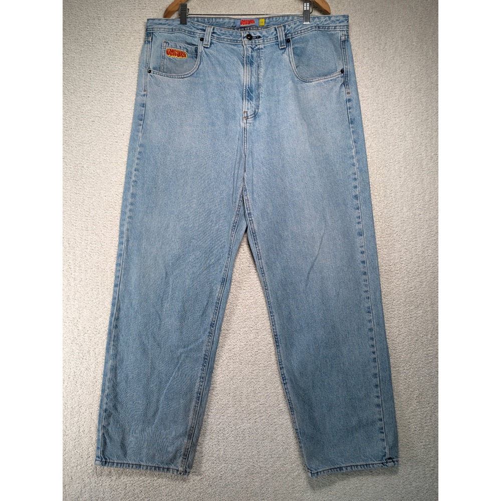 Empyre Mens Jeans Relaxed 38 (Fit 40x30) 100% Cotton Light Wash Blue